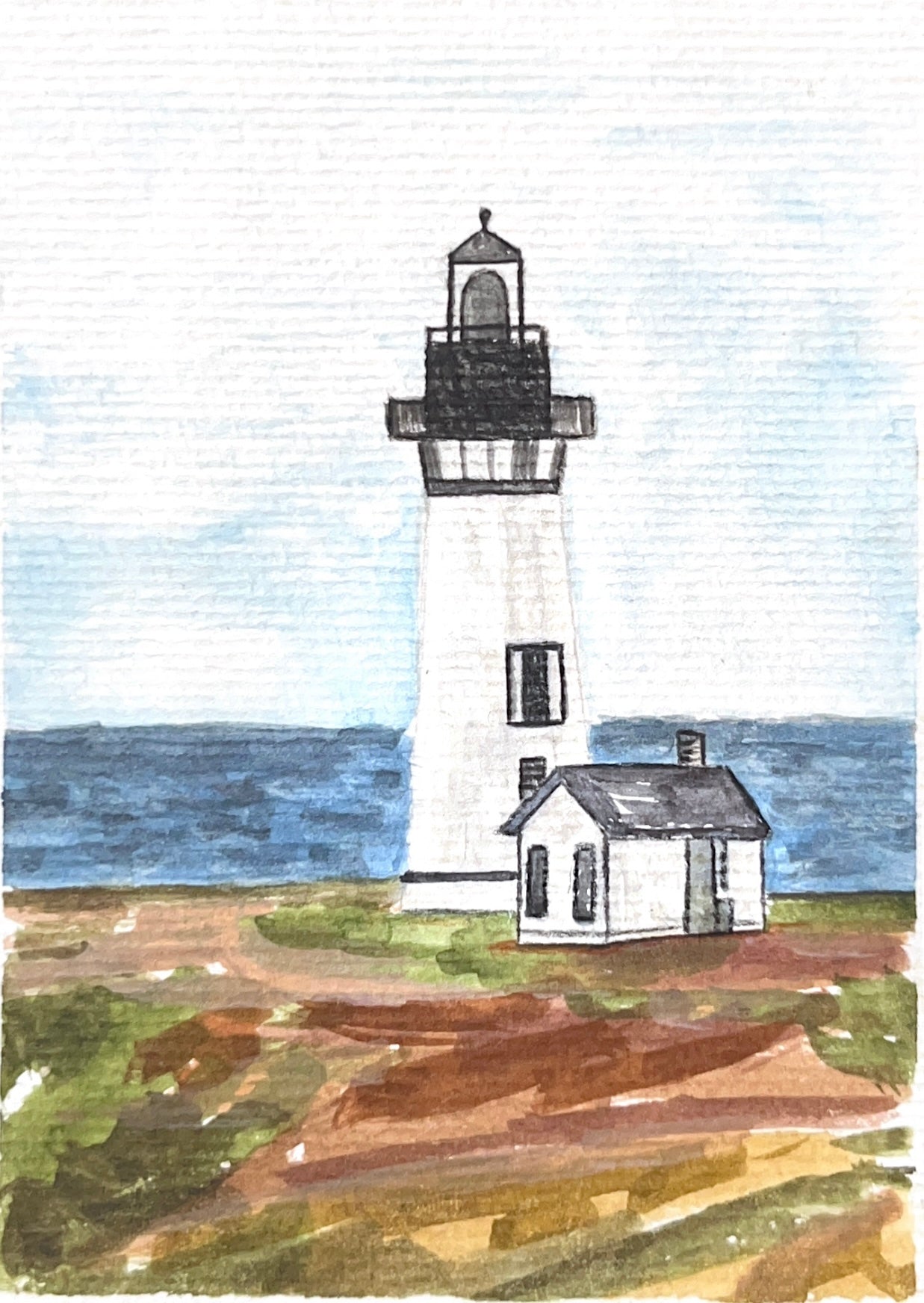 Postcard - Lighthouse By The Sea