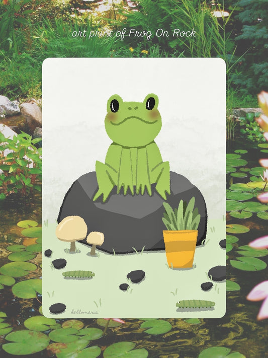 Print - Frog On Rock
