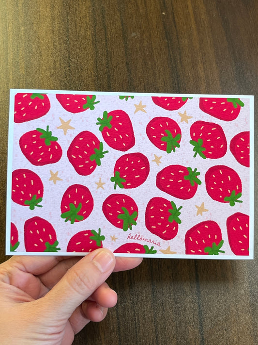 Postcard - Strawberries